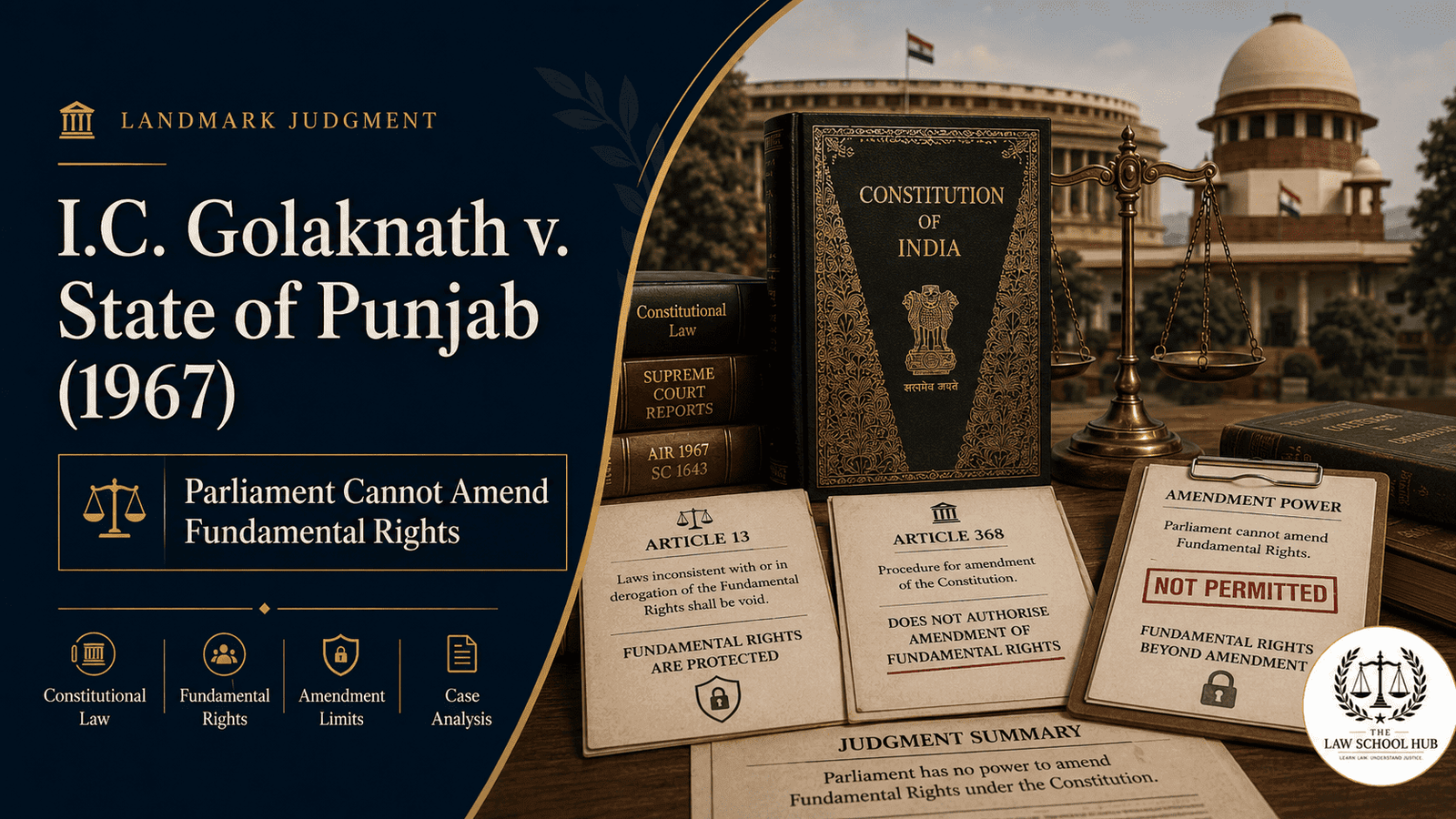 I.C. Golaknath v. State of Punjab (1967): The Historic Ruling That Said Parliament Cannot Touch Your Fundamental Rights