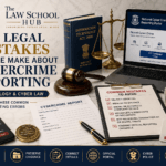 Cybercrime reporting mistakes cover image showing National Cyber Crime Reporting Portal, Information Technology Act 2000 book, complaint form, warning checklist, laptop, gavel, and cyber security shield.