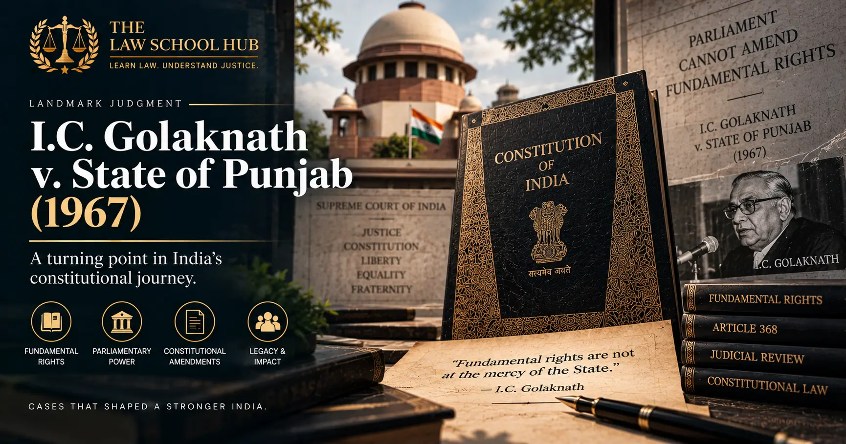 I.C. Golaknath v. State of Punjab (1967): The Historic Ruling That Said Parliament Cannot Touch Your Fundamental Rights 2 I.C. Golaknath v. State of Punjab (1967): The Historic Ruling That Said Parliament Cannot Touch Your Fundamental Rights