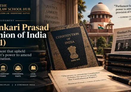 Shankari Prasad v. Union of India 1951 and Parliament’s power to amend the Constitution
