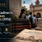 State of Madras v. Champakam Dorairajan 1951 case on equality, reservation and fundamental rights