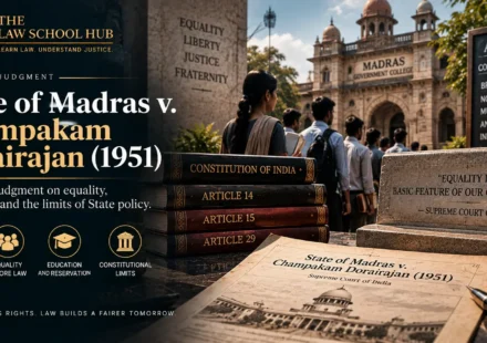 State of Madras v. Champakam Dorairajan 1951 case on equality, reservation and fundamental rights