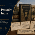 Shankari Prasad v Union of India 1951 legal blog cover showing Constitution of India, Article 13, Article 368, First Amendment Act 1951, and Parliament’s power to amend fundamental rights.