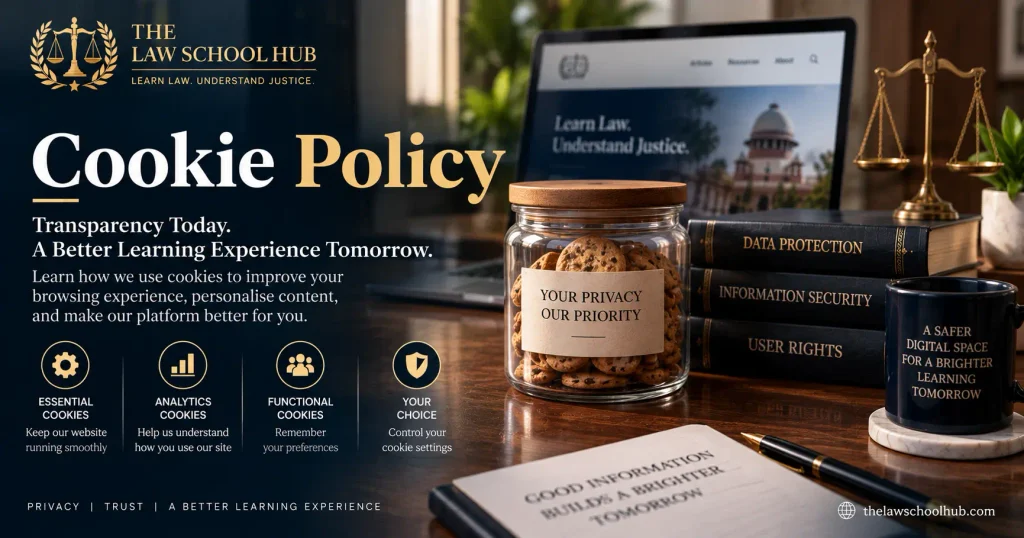 Cookie Policy 1 Cookie Policy page for The Law School Hub explaining cookies, privacy, and user choices