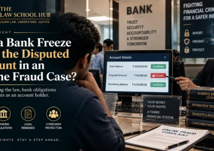 Bank freezing only the disputed amount in an online fraud case in India