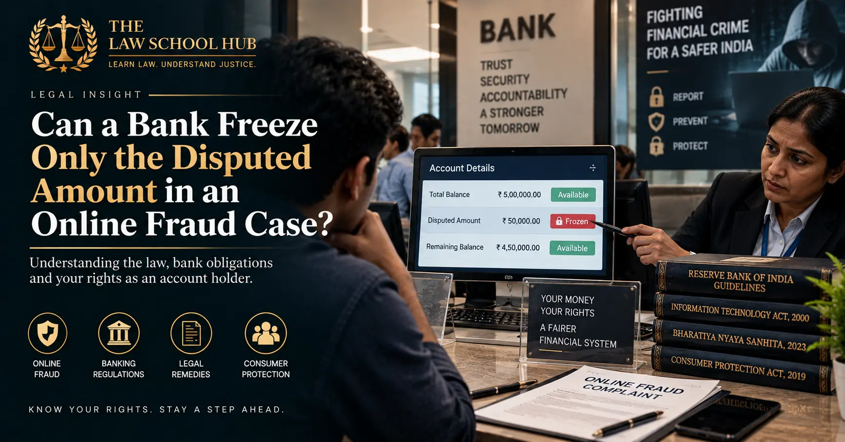 Can a Bank Freeze Only the Disputed Amount in an Online Fraud Case? 1 Can a Bank Freeze Only the Disputed Amount in an Online Fraud Case?