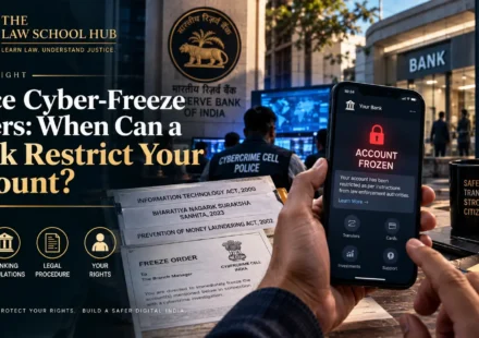 Police cyber-freeze order restricting a bank account during a cybercrime investigation in India