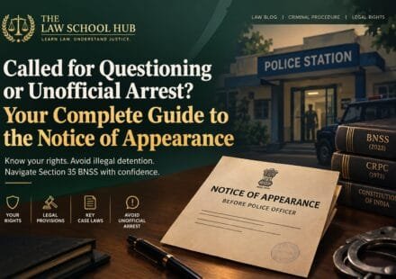 Notice of Appearance under Section 35 BNSS explaining police questioning rights and protection against unofficial arrest